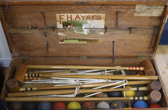 A croquet set